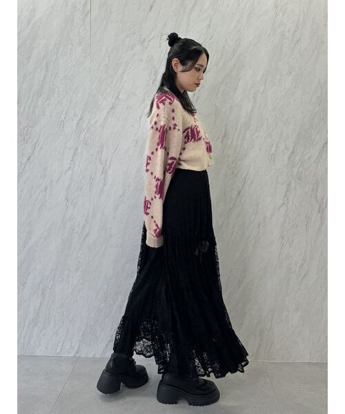 jouetie（ジュエティ）の「レースアシメリボンフレアスカート（スカート・レディース・ブラック/グレー/オフホワイト・MEDIUM）」の16枚目の写真