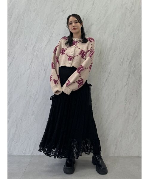 jouetie（ジュエティ）の「レースアシメリボンフレアスカート（スカート・レディース・ブラック/グレー/オフホワイト・MEDIUM）」の17枚目の写真