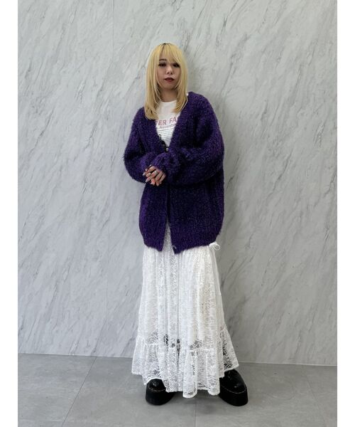 jouetie（ジュエティ）の「レースアシメリボンフレアスカート（スカート・レディース・ブラック/グレー/オフホワイト・MEDIUM）」の21枚目の写真