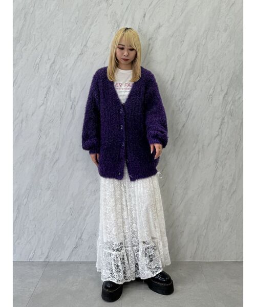 jouetie（ジュエティ）の「レースアシメリボンフレアスカート（スカート・レディース・ブラック/グレー/オフホワイト・MEDIUM）」の22枚目の写真