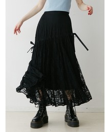 jouetie | レースアシメリボンフレアスカート(スカート)