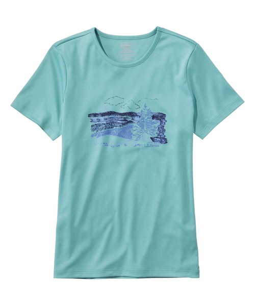 L.L.Bean(エルエルビーン)の「ピマ・コットン・クルーネック・グラフィック・ティ 米国フィット・レギュラー(Tシャツ/カットソー・レディース・ホワイト系/ネイビー系/イエロー系/イエロー系1/ホワイト/グリーン/ダークネイビー/グリーン系/ネイビー系1/ライトグリーン系1/ライトイエロー系/ライトイエロー系1/ネイビー系2/ライトグリーン系/ホワイト系2/ホワイト系1/ホワイト系4/ホワイト系3/スモーキーグリーン系1/ネイビー系3/ブラック/スモーキーグリーン系/ブラック系/ネイビー系4・X-SMALL/SMALL/MEDIUM/LARGE/X-LARGE)」の12枚目の写真