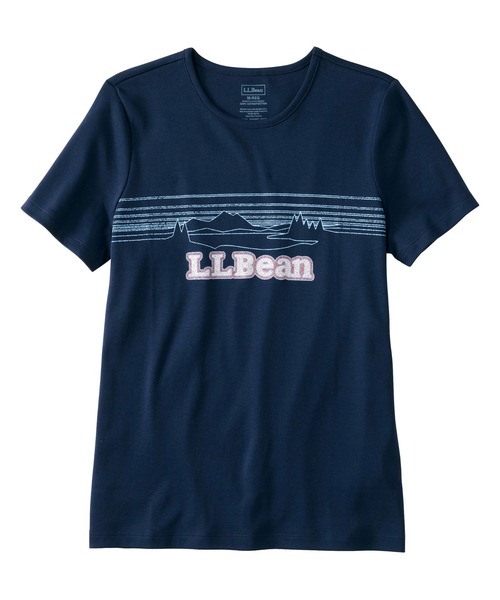 L.L.Bean(エルエルビーン)の「ピマ・コットン・クルーネック・グラフィック・ティ 米国フィット・レギュラー(Tシャツ/カットソー・レディース・ホワイト系/ネイビー系/イエロー系/イエロー系1/ホワイト/グリーン/ダークネイビー/グリーン系/ネイビー系1/ライトグリーン系1/ライトイエロー系/ライトイエロー系1/ネイビー系2/ライトグリーン系/ホワイト系2/ホワイト系1/ホワイト系4/ホワイト系3/スモーキーグリーン系1/ネイビー系3/ブラック/スモーキーグリーン系/ブラック系/ネイビー系4・X-SMALL/SMALL/MEDIUM/LARGE/X-LARGE)」の21枚目の写真