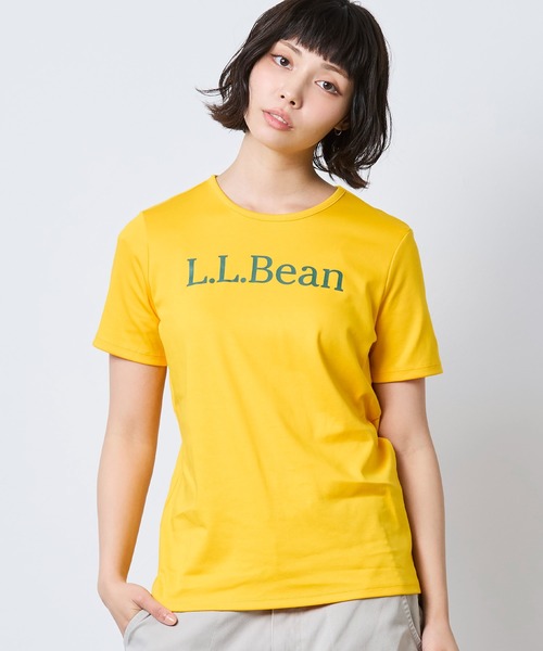 L.L.Bean(エルエルビーン)の「ピマ・コットン・クルーネック・グラフィック・ティ 米国フィット・レギュラー(Tシャツ/カットソー・レディース・ホワイト系/ネイビー系/イエロー系/イエロー系1/ホワイト/グリーン/ダークネイビー/グリーン系/ネイビー系1/ライトグリーン系1/ライトイエロー系/ライトイエロー系1/ネイビー系2/ライトグリーン系/ホワイト系2/ホワイト系1/ホワイト系4/ホワイト系3/スモーキーグリーン系1/ネイビー系3/ブラック/スモーキーグリーン系/ブラック系/ネイビー系4・X-SMALL/SMALL/MEDIUM/LARGE/X-LARGE)」の1枚目の写真