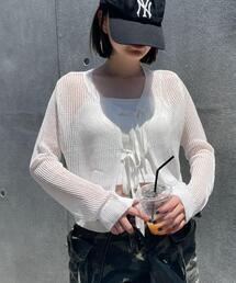 WEGO | WEGO/【24年春夏新作】スパンコールメッシュニットカーデ(カーディガン/ボレロ)