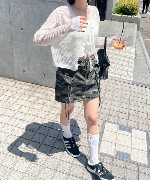 WEGO(ウィゴー)の「WEGO/スパンコールメッシュニットカーデ(カーディガン/ボレロ・レディース・ホワイト/ブラック・FREE)」の9枚目の写真