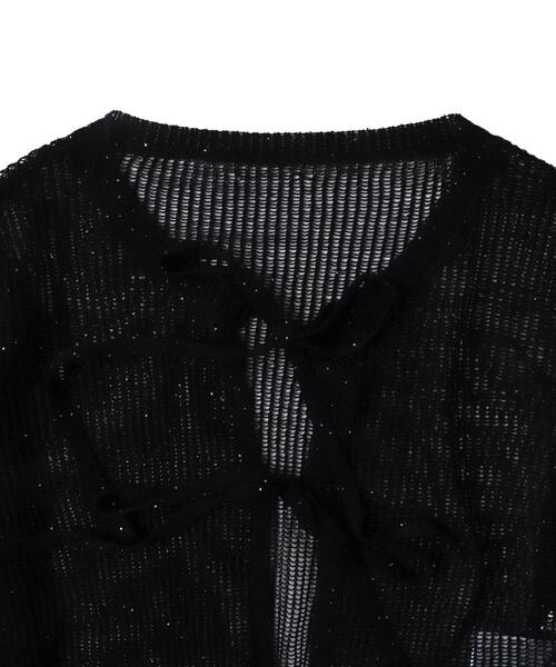 WEGO(ウィゴー)の「WEGO/スパンコールメッシュニットカーデ(カーディガン/ボレロ・レディース・ホワイト/ブラック・FREE)」の19枚目の写真