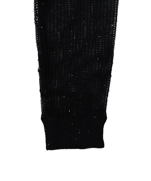 WEGO(ウィゴー)の「WEGO/スパンコールメッシュニットカーデ(カーディガン/ボレロ・レディース・ホワイト/ブラック・FREE)」の21枚目の写真