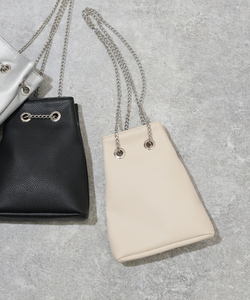 VELETTO（ベレット）の「【VELETTO/ヴェレット】チェーンバッグ（ハンドバッグ・レディース・ブラック/シルバー/ホワイト系その他・FREE）」の2枚目の写真