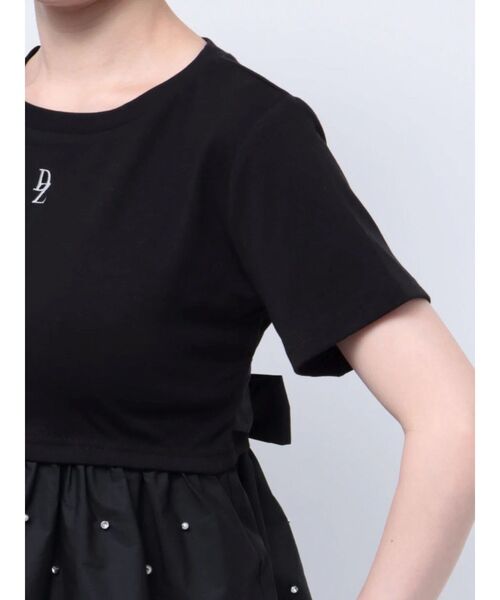 dazzlin(ダズリン)の「バックリボンビジューペプラムTシャツ(Tシャツ/カットソー・レディース・オフホワイト/ブラック/ピンク・FREE)」の18枚目の写真