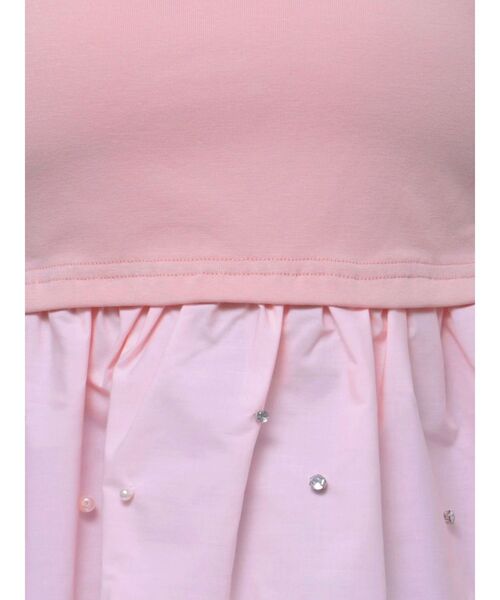 dazzlin(ダズリン)の「バックリボンビジューペプラムTシャツ(Tシャツ/カットソー・レディース・オフホワイト/ブラック/ピンク・FREE)」の13枚目の写真