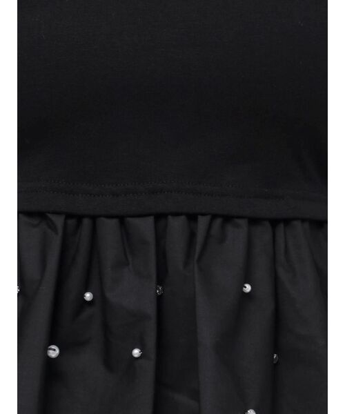 dazzlin(ダズリン)の「バックリボンビジューペプラムTシャツ(Tシャツ/カットソー・レディース・オフホワイト/ブラック/ピンク・FREE)」の12枚目の写真