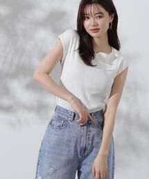 PROPORTION BODY DRESSING | スクエアハートフレンチスリーブニット / 1214270700(ニット/セーター)