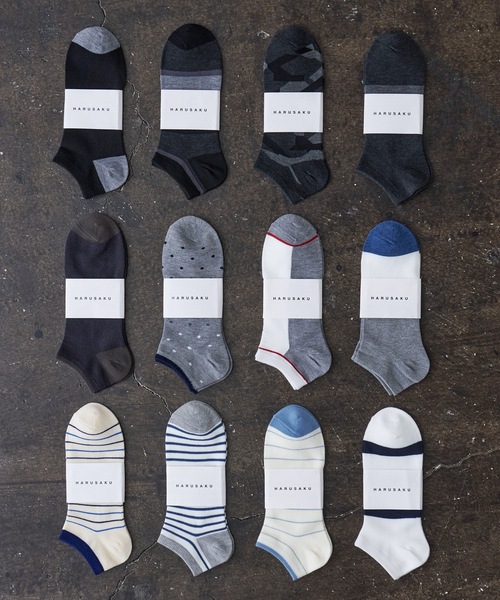 HARUSAKU CC Men's Sneaker socks 12P set:メンズスニーカー