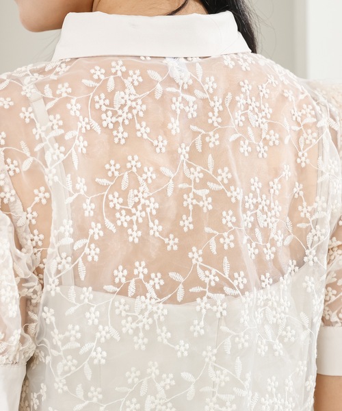 Lace Ladies(レースレディース)の「レース ブラウス× マーメイド キャミソール ワンピース セットアップ(ワンピース・レディース・アイボリー/ブラック・S/FREE)」の13枚目の写真