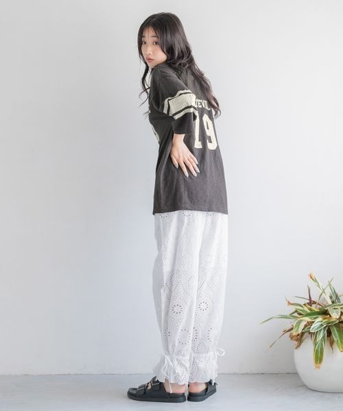 新品 ツハル ティアードスカラップレースパンツ オフＦ セール】 ティアードスカラップレースパンツ（オフホワイト/ブラック