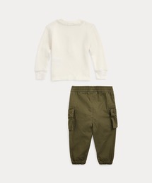 POLO RALPH LAUREN CHILDRENSWEAR（ポロ ラルフ ローレン チルドレンズウェア）の「ワッフル ヘンリーネック シャツ & リップストップ カーゴ パンツ（その他ベビーウェア）」