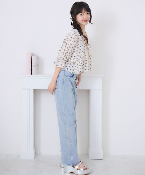 ems excite（エムズエキサイト）の「ティアードビスチェSET（シャツ/ブラウス・レディース・ピンク/ホワイト系その他/ブラック・FREE）」の8枚目の写真