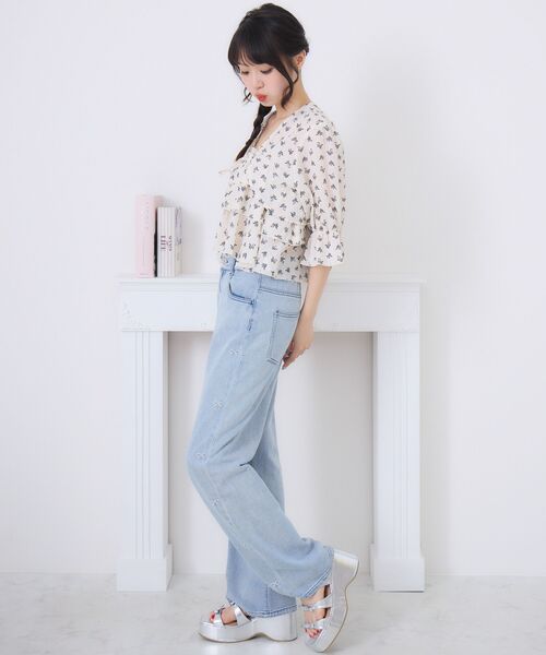 ems excite（エムズエキサイト）の「ティアードビスチェSET（シャツ/ブラウス・レディース・ピンク/ホワイト系その他/ブラック・FREE）」の9枚目の写真