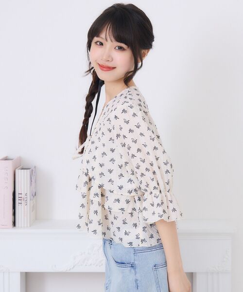 ems excite（エムズエキサイト）の「ティアードビスチェSET（シャツ/ブラウス・レディース・ピンク/ホワイト系その他/ブラック・FREE）」の13枚目の写真