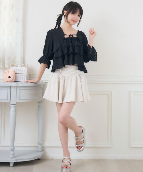 ems excite（エムズエキサイト）の「ティアードビスチェSET（シャツ/ブラウス・レディース・ピンク/ホワイト系その他/ブラック・FREE）」の15枚目の写真