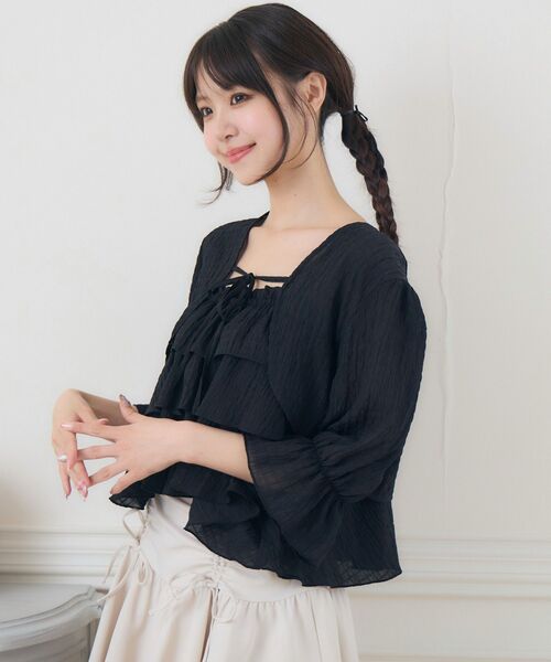 ems excite（エムズエキサイト）の「ティアードビスチェSET（シャツ/ブラウス・レディース・ピンク/ホワイト系その他/ブラック・FREE）」の21枚目の写真