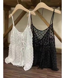 Chiina（チーナ）の「【Chiina】レースリボン　レイヤードキャミソール ビスチェ（キャミソール）」