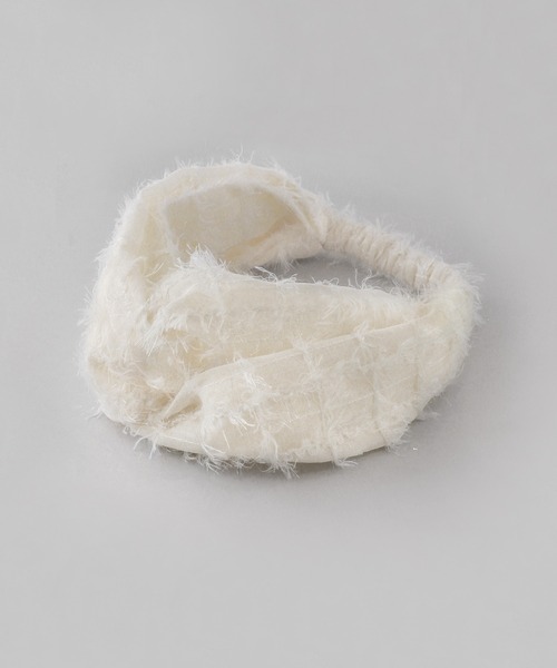 ANEMONE（アネモネ）の「シャギーラメターバン（ヘアバンド・レディース・ホワイト/ブラウン/ベージュ・FREE）」の6枚目の写真