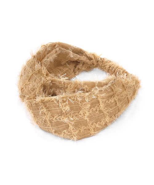 ANEMONE（アネモネ）の「シャギーラメターバン（ヘアバンド・レディース・ホワイト/ブラウン/ベージュ・FREE）」の5枚目の写真