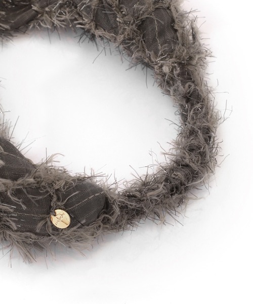 ANEMONE（アネモネ）の「シャギーラメターバン（ヘアバンド・レディース・ホワイト/ブラウン/ベージュ・FREE）」の7枚目の写真