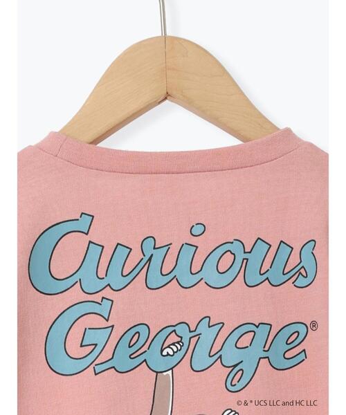 Samansa Mos2 Lagom（サマンサモスモスラーゴム）の「【おさるのジョージ】バックプリント5分袖Tシャツ（Tシャツ/カットソー・キッズ・ピンク/グリーン/イエロー・100/110/120/130/95）」の6枚目の写真