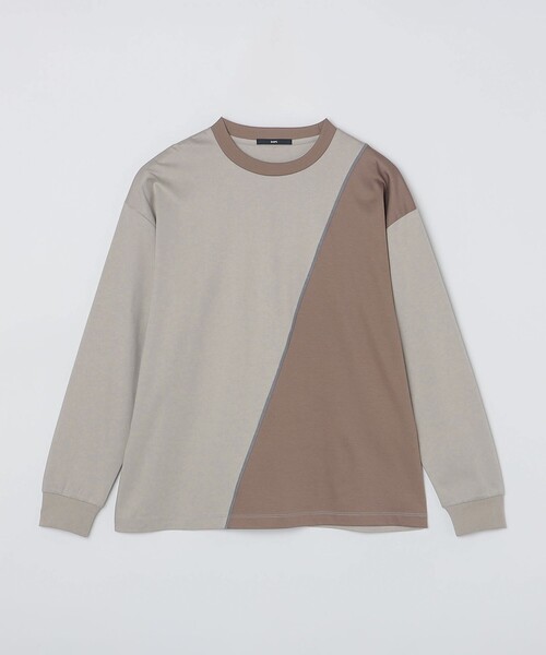 【セール】SHIPS: カラースラント パネル 長袖 Tシャツ（Tシャツ/カットソー）｜SHIPS（シップス）