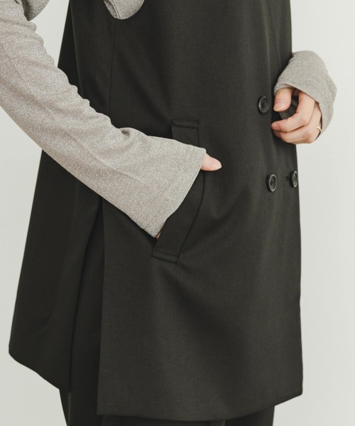 ITEMS URBANRESEARCH（アイテムズ アーバンリサーチ）の「ジレ×パンツセット（パンツドレス・レディース・ブラック/ベージュ・FREE）」の22枚目の写真