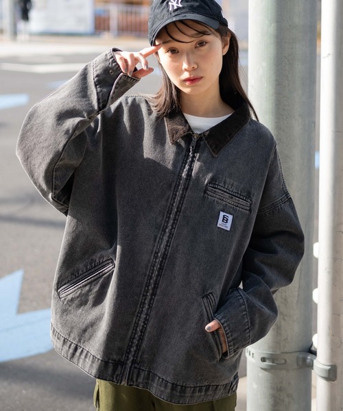 WEGO（ウィゴー）の「WEGO/ワーカーズZIPジャケット（ブルゾン・メンズ・カーキ/ブラック系その他/ブラウン・MEDIUM/LARGE）」の9枚目の写真