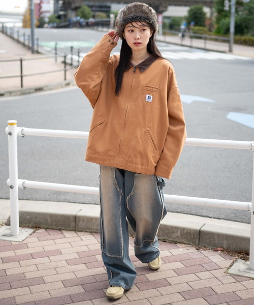 WEGO（ウィゴー）の「WEGO/ワーカーズZIPジャケット（ブルゾン・メンズ・カーキ/ブラック系その他/ブラウン・MEDIUM/LARGE）」の12枚目の写真