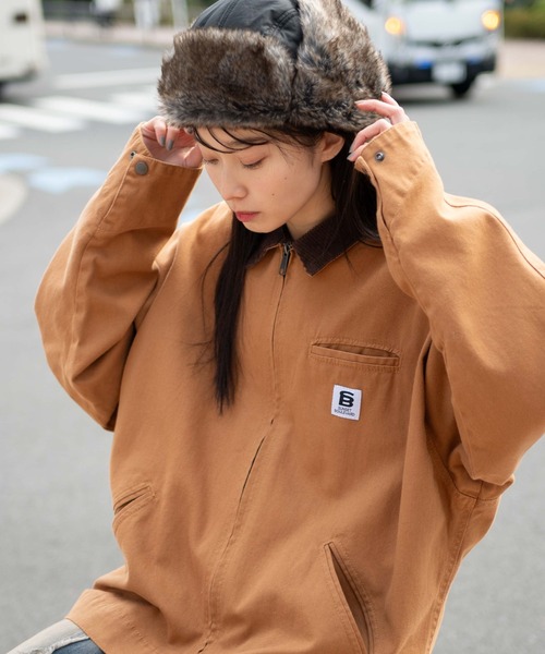 WEGO（ウィゴー）の「WEGO/ワーカーズZIPジャケット（ブルゾン・メンズ・カーキ/ブラック系その他/ブラウン・MEDIUM/LARGE）」の7枚目の写真