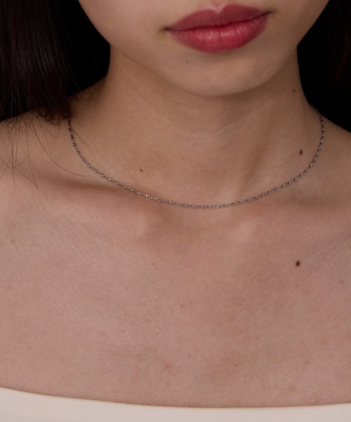 SETUP7(セットアップセブン)の「【SETUP7】glitter chain necklace グリッターチェーンネックレス NKS(ネックレス・レディース・ゴールド/シルバー・FREE)」の3枚目の写真