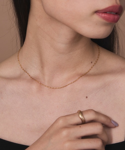 SETUP7(セットアップセブン)の「【SETUP7】glitter chain necklace グリッターチェーンネックレス NKS(ネックレス・レディース・ゴールド/シルバー・FREE)」の6枚目の写真