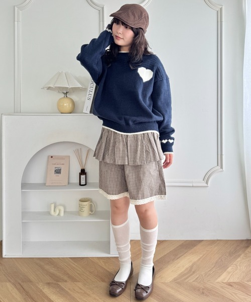 セール】ポイントハートニットトップス（ニット/セーター）｜SOLLON