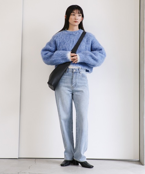 セール】シャギークロップドニットトップス（ニット/セーター