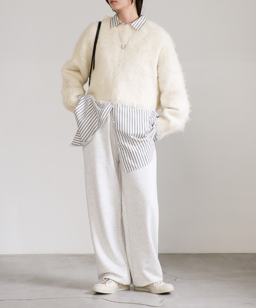 セール】シャギークロップドニットトップス（ニット/セーター