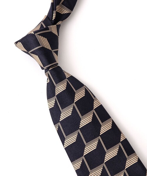 NOLLEY’S（ノーリーズ）の「Fossati トリックアート柄ジャガードネクタイ（ネクタイ・メンズ・ブルー系その他6・FREE）」の2枚目の写真