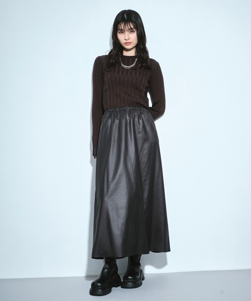 UNITED TOKYO(ユナイテッドトウキョウ)の「【3way】ファブリックレイヤードマキシスカート|オケージョン/春服(スカート・レディース・ブラック/ホワイト・FREE)」の22枚目の写真