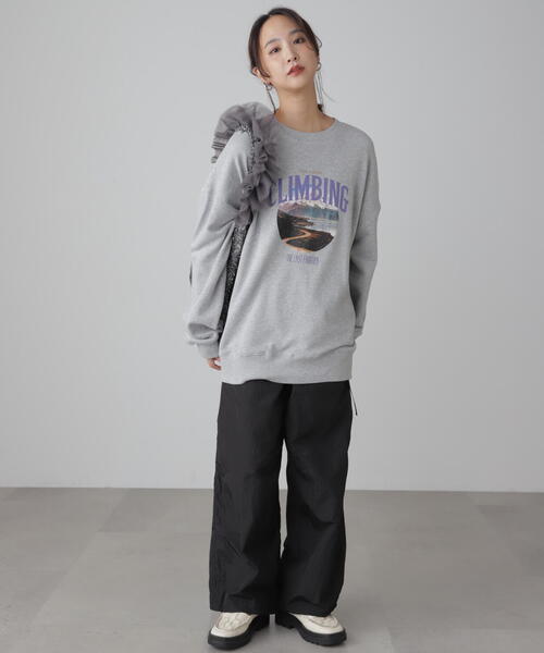 FREE'S MART(フリーズマート)の「◆マウンテンプリントビッグスウェット(スウェット・レディース・ネイビー/ホワイト/グレー・FREE)」の10枚目の写真