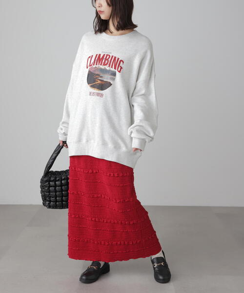 FREE'S MART(フリーズマート)の「◆マウンテンプリントビッグスウェット(スウェット・レディース・ネイビー/ホワイト/グレー・FREE)」の20枚目の写真