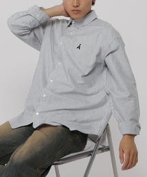 ALAND | 【UNISEX】ALAND／Aロゴストライプロングスリーブシャツ(シャツ/ブラウス)