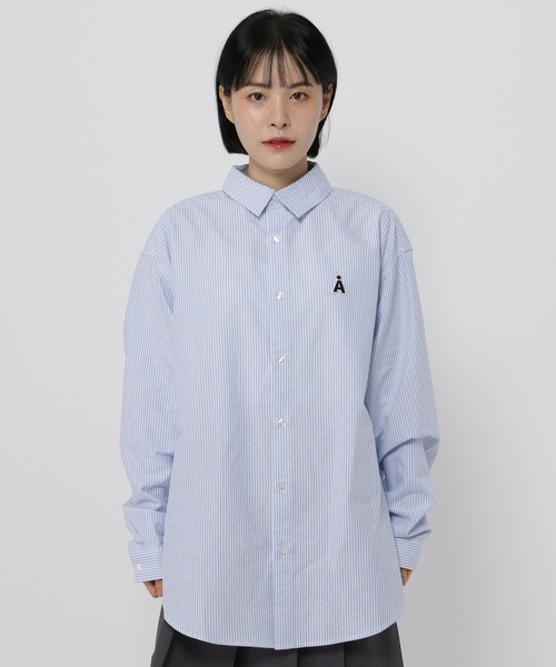ALAND(エーランド)の「【UNISEX】ALAND/Aロゴストライプロングスリーブシャツ(シャツ/ブラウス・レディース・ブルー/グレー・SMALL/MEDIUM)」の19枚目の写真