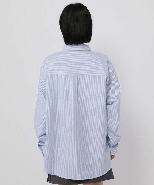 ALAND(エーランド)の「【UNISEX】ALAND/Aロゴストライプロングスリーブシャツ(シャツ/ブラウス・レディース・ブルー/グレー・SMALL/MEDIUM)」の21枚目の写真