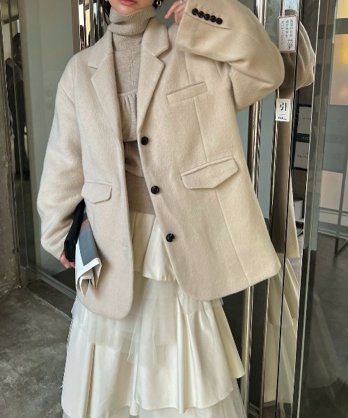 WILLFULLY（ウィルフリー）の「fluffy shaggy oversize tailored JK 