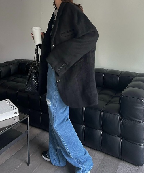 WILLFULLY（ウィルフリー）の「fluffy shaggy oversize tailored JK 